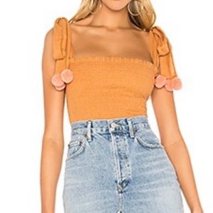 Sundress Mathilda Top in Cinnamon & Flamingo